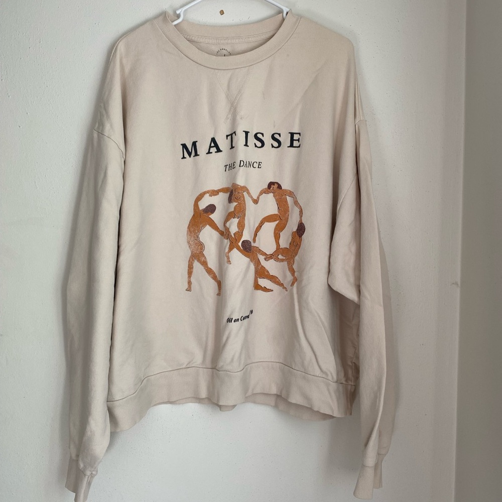 Urban Outfitters Cream Graphic Sweatshirt
